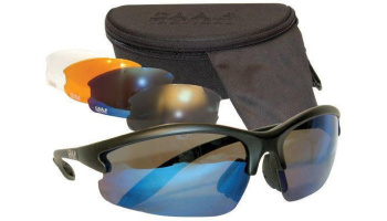 Schutzbrille, CAA, ISAFE, Set mit 4 Farben und Schutzhülle