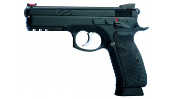 Pistole, CZ, 75 SP-01 Shadow, Kal. 9mm Para/Luger/9x19, Stahl, schwarz, mit Sicherung, 18 Schuss Magazin