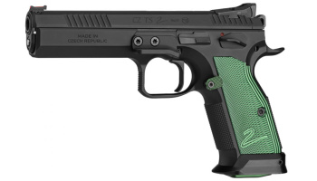 Pistole, CZ, Tactical Sport Racing Green, Kal. 9mm Para/Luger/9x19, Stahl, mit Sicherung, 20 Schuss Magazin