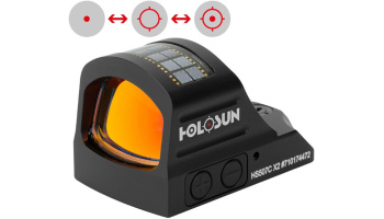 Leuchtpunktzielgerät, Holosun, HS507C X2, wechselbares Absehen 2 MOA Punkt und 32 MOA Ring, automatische Helligkeitsregulierung
