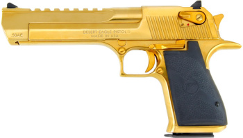 Pistole, Magnum Research Desert Eagle, Mark XIX-2, Kal. .50AE / .44 oder .357 Magnum, Titanium Gold, 6'' Lauf