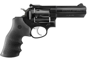 Revolver, Ruger, Mod. GP100 (GP-141), 4.2'' Lauf, Blued, Kal. .357 Magnum, Gummigriffschalen, 6 Schuss