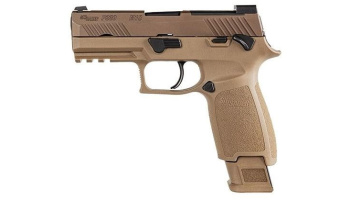 Pistole, Sig Sauer, P320-M18 (Compact), Kal. 9mm Para, Coyote, <b>Nightsight</b>, 21 Schuss Magazin