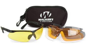 Schutzbrille, Walkers, Set mit 4 Farben und Schutzhülle