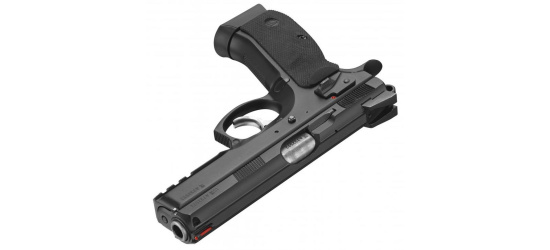 Pistole, CZ, 75 SP-01 Shadow, Kal. 9mm Para/Luger/9x19, Stahl, schwarz, mit Sicherung, 18 Schuss Magazin