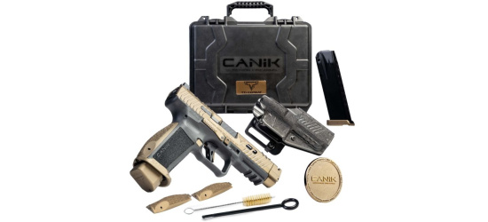 Pistole, Canik/Taran Tactical Innovations, TTI Combat, Kal. 9mm Para, FDE, mit Kompensator