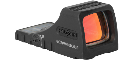 Leuchtpunktzielgerät, Holosun, ELITE SCS-MOS-GR, für Glock M.O.S., wechselbares Absehen 2 MOA Punkt und 32 MOA Ring, <b>GRÜN</b>, ohne Batterie / mit Akku