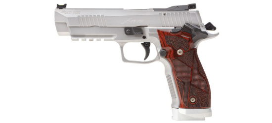 Pistole, Sig Sauer, P226 X-Five Classic, Ganzstahl, Kal. 9mm Para, Rosenholzgriffschalen, Mikroviserung/Fiberglaskorn, 20 Schuss Magazine