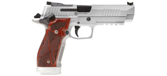 Pistole, Sig Sauer, P226 X-Five Classic, Ganzstahl, Kal. 9mm Para, Rosenholzgriffschalen, Mikroviserung/Fiberglaskorn, 20 Schuss Magazine