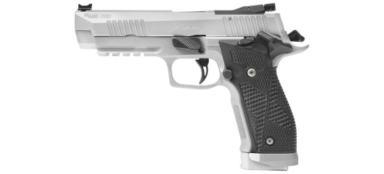 Pistole, Sig Sauer, P226 X-Five STAS, Ganzstahl, Kal. 9mm Para, G10-Griffschalen, Mikroviserung/Fiberglaskorn, 20 Schuss Magazine