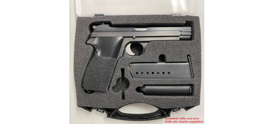 Pistolenkoffer, WWB, mit Schaumstoff-Einlage, für eine P210-Pistole, schwarz