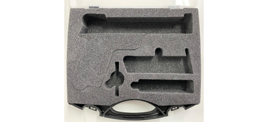 Pistolenkoffer, WWB, mit Schaumstoff-Einlage, für eine P210-Pistole, schwarz